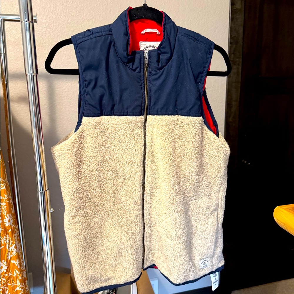 Iron & Resin Navy and Cream Vest